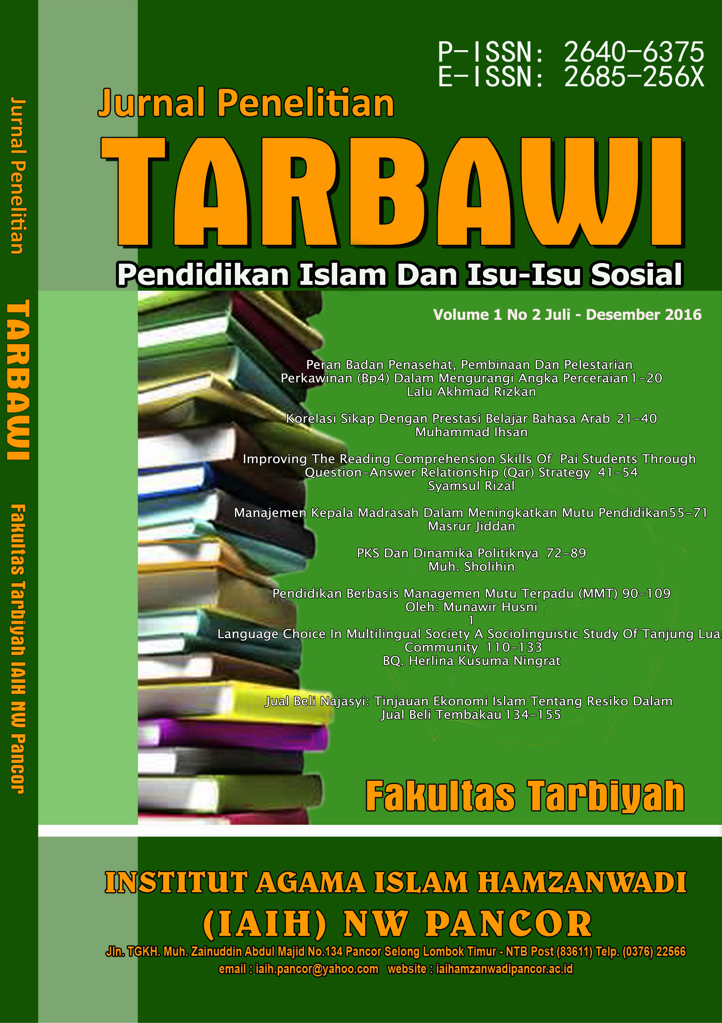 					View Vol. 1 No. 2 (2016): Jurnal Penelitian Tarbawi: Pendidikan Islam dan Isu-Isu Sosial
				